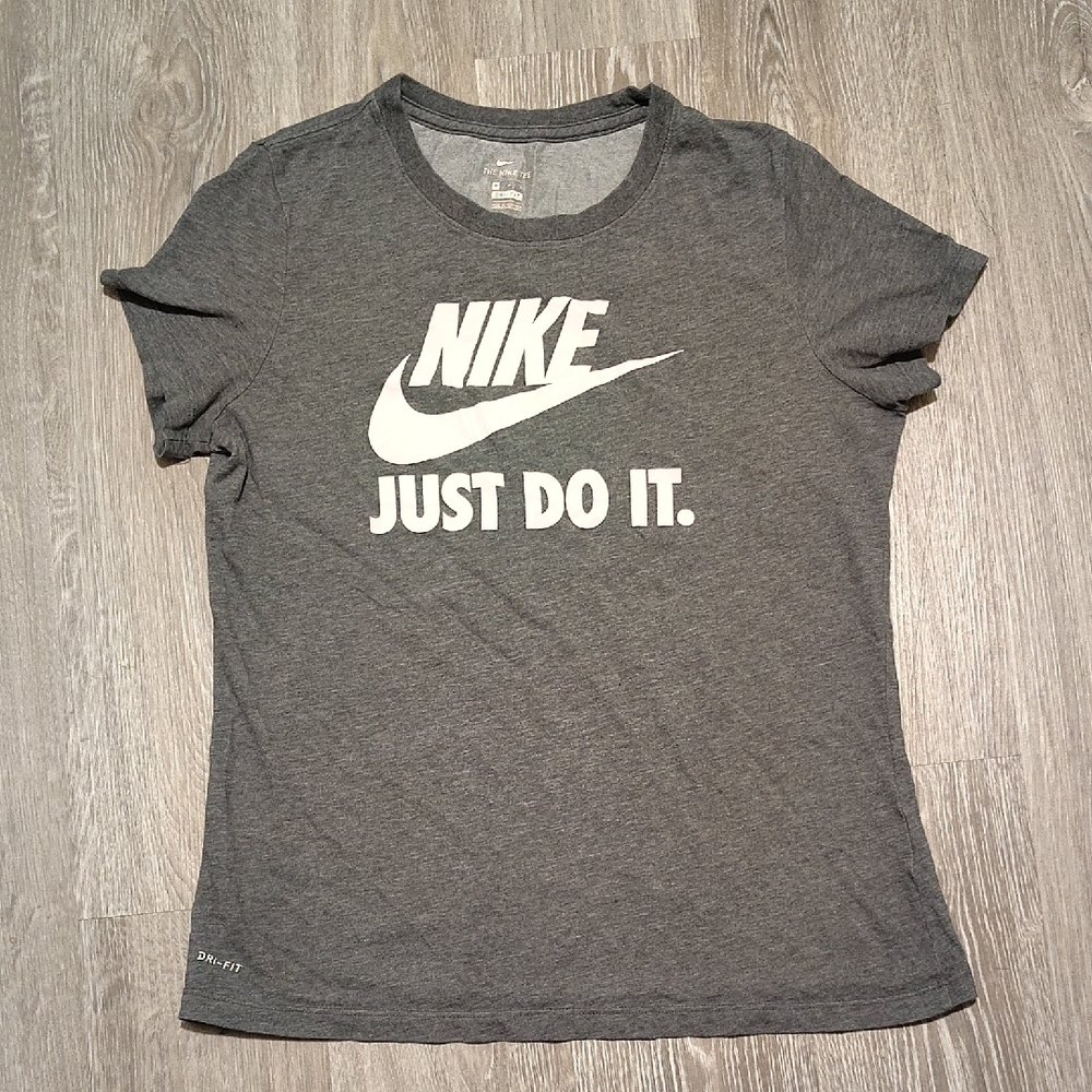Nike Women's Charcoal Tee with Slogan